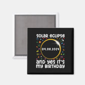 Eclipseと太陽のYesの合計#39; #39;s My Birthd マグネット (正面/裏面)