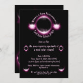 Eclipseの太陽の表示パーティの招待状 招待状 (正面/裏面)