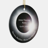 Eclipseの太陽の表示パーティー合計 セラミックオーナメント (右)