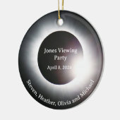 Eclipseの太陽の表示パーティー合計 セラミックオーナメント (左)