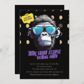 Eclipseの太陽の表示パーティー招待状合計2024 招待状 (正面/裏面)