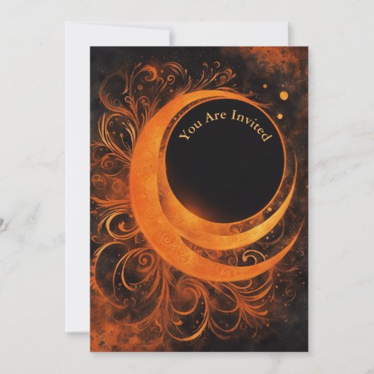 Eclipseの表示太陽のパーティーを完全にカスタマイズ可能 招待状 (正面)