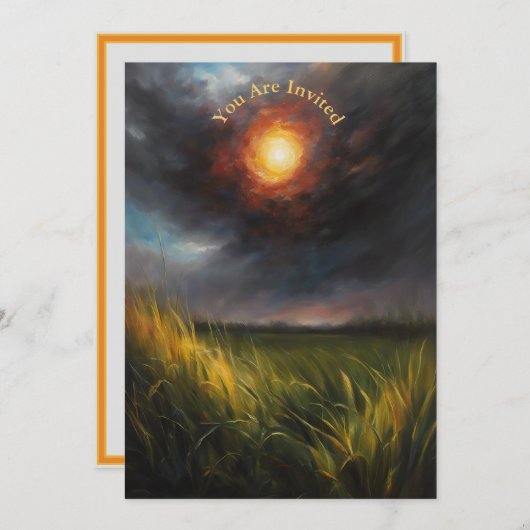 Eclipseの表示太陽のパーティーを完全にカスタマイズ可能 招待状 (正面/裏面)