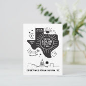 Eclipseオースティン太陽のテキサス州ポストカード合計 ポストカード (スタンド正面)