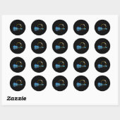 Eclipseギタ太陽のー自然ムーンレトロスタイルギタ ラウンドシール (シート)