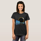 Eclipseギタ太陽のー自然ムーンレトロスタイルギタ Tシャツ (正面フル)