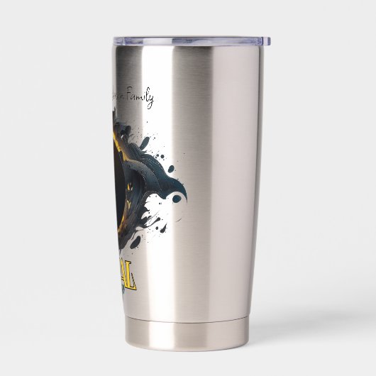 Eclipseギフト太陽の2024年4月8日カスタマイズ可能 保温保冷タンブラー (左面)