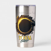 Eclipseギフト太陽の2024年4月8日カスタマイズ可能 保温保冷タンブラー (正面)