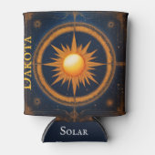 Eclipseグラフィック太陽のデザインの名前の追加 缶クーラー (正面)