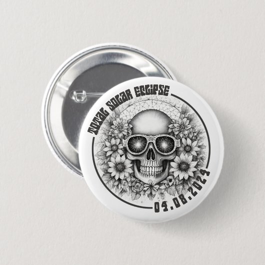 Eclipseスカル 缶バッジ (正面&裏面)