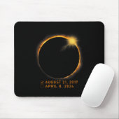 Eclipseチェックリスト太陽のTotal Eclipse 2024年4月8日 マウスパッド (マウス)