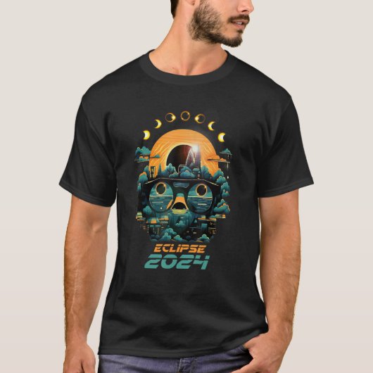 Eclipseフェーズ太陽のEclipse 2024 Tシャツ (正面)