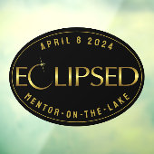 Eclipseブラックと金ゴールドあなたの町の時計目的地 ウィンドウサイン (シート3)