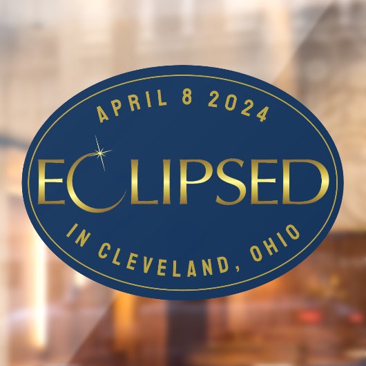 Eclipseブルーと金ゴールドあなたの町の時計目的地 ウィンドウサイン (シート2)