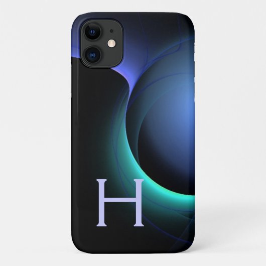 ECLIPSEモノグラム鮮やかブラックブルー Case-Mate iPhoneケース (裏面)