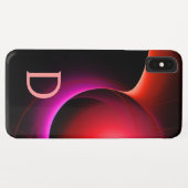 ECLIPSEモノグラム鮮やかブラックレッドピンク Case-Mate iPhoneケース (裏面(横))