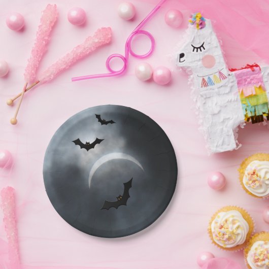 Eclipse不気味のハロウィーンこうもり ペーパープレート (パーティー)
