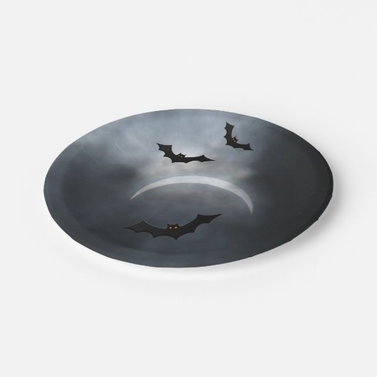 Eclipse不気味のハロウィーンこうもり ペーパープレート (アングル)