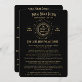 Eclipse天太陽の星黒おもしろいファクトのカード 招待状 (正面/裏面)