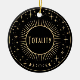 Eclipse太陽のと天星ブラック&金ゴールドウォッチ セラミックオーナメント