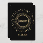 Eclipse太陽のと天星ブラック&金ゴールドウォッチ 招待状 (正面/裏面)