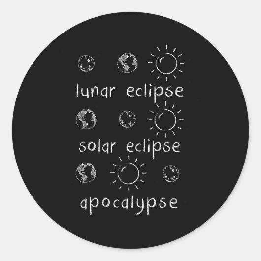 Eclipse太陽のと黙示録の科学の贈り物 ラウンドシール (正面)