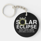 Eclipse太陽のの合計 – 2024またはカスタム日付 キーホルダー (正面)