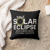 Eclipse太陽のの合計 – 2024またはカスタム日付 クッション (ブランケット)