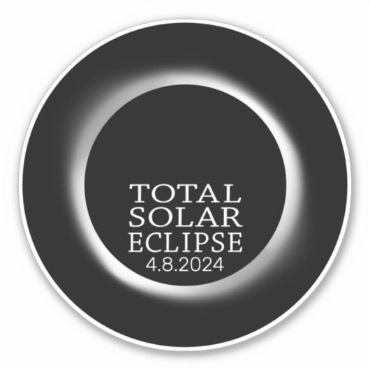 Eclipse太陽のの合計 – 2024またはカスタム日付 シール (正面)