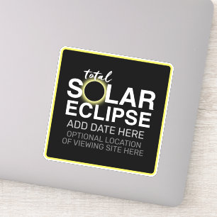 Eclipse太陽のの合計 – 2024またはカスタム日付 シール