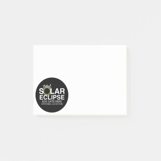 Eclipse太陽のの合計 – 2024またはカスタム日付 ポストイット (正面)