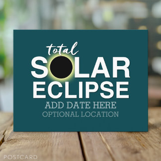 Eclipse太陽のの合計 – 2024またはカスタム日付 ポストカード