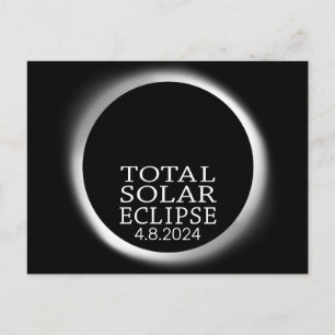 Eclipse太陽のの合計 – 2024またはカスタム日付 ポストカード