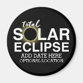 Eclipse太陽のの合計 – 2024またはカスタム日付 マグネット (正面)