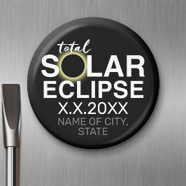 Eclipse太陽のの合計 – 2024またはカスタム日付 マグネット