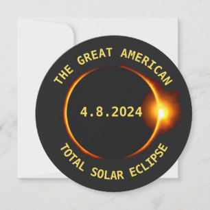 Eclipse太陽のの表示パーティーの合計4.8.2024米国 招待状