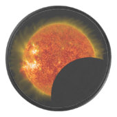 Eclipse太陽のの進行中 アイスホッケーパック (正面)