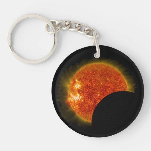 Eclipse太陽のの進行中 キーホルダー (正面)