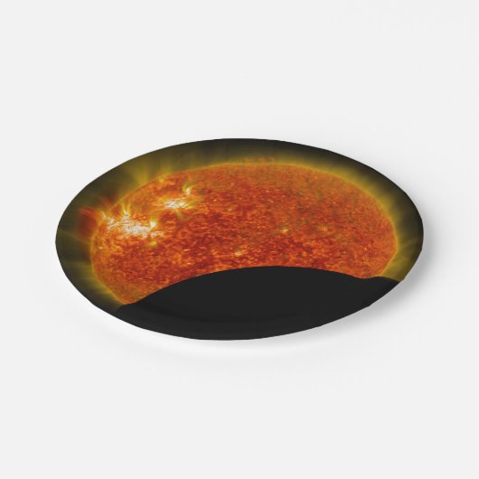 Eclipse太陽のの進行中 ペーパープレート (アングル)