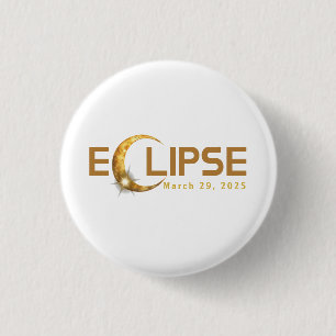 Eclipse太陽のアメリカイベント3/29/2025 缶バッジ