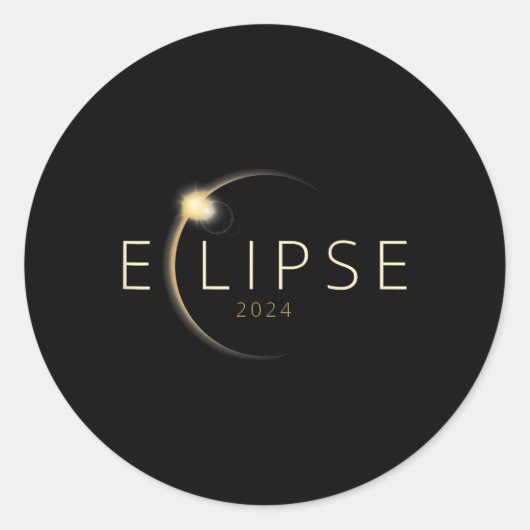 Eclipse太陽のシャツ2024トータル太陽のEclipse 4 08 ラウンドシール (正面)