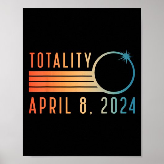 Eclipse太陽のシャツ2024年4月8日トータリティ太陽のEc ポスター (正面)