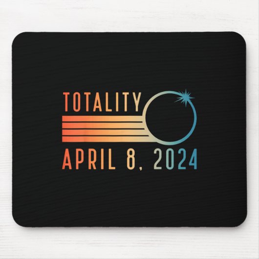 Eclipse太陽のシャツ2024年4月8日トータリティ太陽のEc マウスパッド (正面)