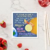 Eclipse太陽のパーティーおもしろいレトロSun Viewing 2017 スタンダードカクテルナプキン (インサイチュ)