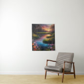 Eclipse太陽の春ワイルドフラワーストリームサンスカイ タペストリー (インサイチュ)