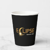 Eclipse太陽の Americanイベント3/29/2025コーヒーマグ 紙コップ (正面)
