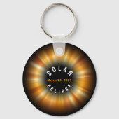 Eclipse太陽の Americanイベント3/29/2025名前をカスタムする キーホルダー (正面)