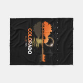 Eclipse太陽の Coloradoギター全体 フリースブランケット (正面(横))