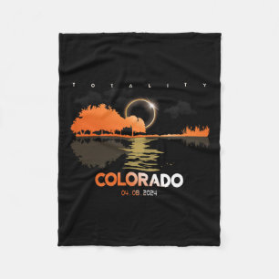 Eclipse太陽の Coloradoギター全体 フリースブランケット