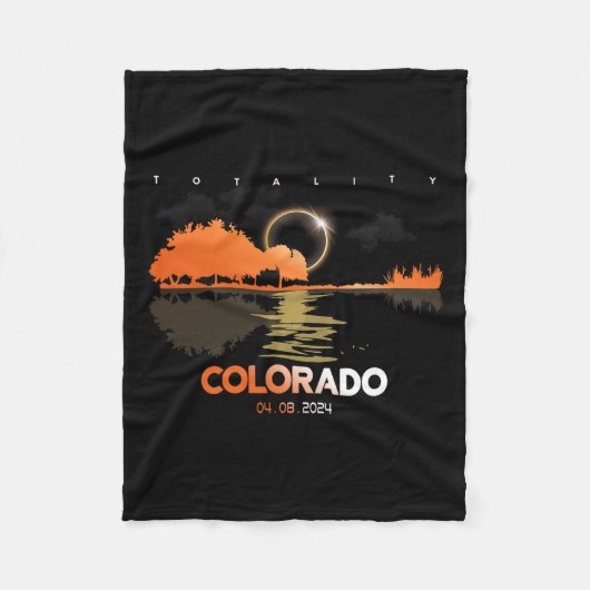 Eclipse太陽の Coloradoギター全体 フリースブランケット (正面)